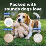 Best Pet Supplies Bunny Buddy Squeaky Plush Dog Toy - Beige, Small - Image 3