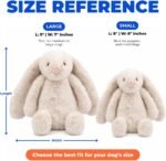 Best Pet Supplies Bunny Buddy Squeaky Plush Dog Toy - Beige, Small - Image 6