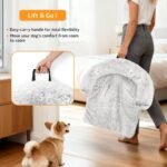 Calming Dog Bed Fluffy Plush Dog Mat for Furniture Protector with Removable Washable Cover for Large Medium Small Dogs and Cats (Large, Light Grey) - Image 3
