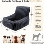 MIXJOY 6-in-1 Dog Car Seat for Small/Medium Dogs up to 23 lbs,Grey - Image 5