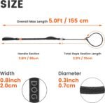 HowGo Slip Lead Dog Leash, 360°Swivel Anti-Tangle (Black 5.0FT-Swivel) - Image 6