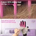 Pet Hair Removal Glove with 255 Silicone Tips for Dogs & Cats, 1 Pair Pink - Image 3