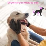 Pet Hair Removal Glove with 255 Silicone Tips for Dogs & Cats, 1 Pair Pink - Image 4