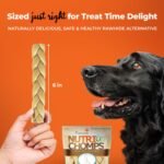 Nutri Chomps Rawhide Free Dog Chews, Real Milk Flavor, 6in Braids, 4ct - Image 4