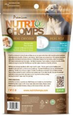 Nutri Chomps Rawhide Free Dog Chews, Real Milk Flavor, 6in Braids, 4ct - Image 7