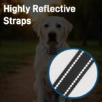Dog Collar for Small Medium Dogs with Buckle, Breathable Adjustable Nylon Reflective Dog Collars, Black/Medium - Image 5