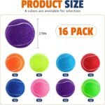 FURWEY Colorful Tennis Balls for Dogs, 2.5 inches, 16 Pack, Non Squeaky - Image 4
