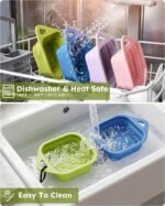 Pecute Collapsible Dog Bowls 2 Pack, BPA-Free Pet Silicone Cat Travel Bowls - Image 6