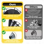 Soft Transparent Dog Cone Collar, Depth Adjustable Recovery Cone - Image 6