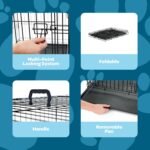 Carlson 24" Small Single-Door Metal Dog Crate, Black - Image 3