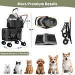 Double Pet Stroller, 4 Lockable Wheels for Small‑Medium Dogs & Cats - Image 3