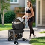 Double Pet Stroller, 4 Lockable Wheels for Small‑Medium Dogs & Cats - Image 8