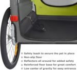 DOGGYHUT® Premium XL Pet Bike Trailer & Stroller Up to 100 lbs (Lime Green) - Image 6