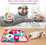 Snuffle Mat for Dogs Pet Treats Feeding Mat for Small/Medium Breed Dogs Non-Slip/Portable/Durable Interactive Dog Puzzle Toys Encourages Natural Foraging Skills (Rose Pink) - Image 5