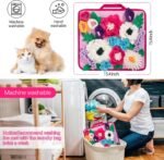 Snuffle Mat for Dogs Pet Treats Feeding Mat for Small/Medium Breed Dogs Non-Slip/Portable/Durable Interactive Dog Puzzle Toys Encourages Natural Foraging Skills (Rose Pink) - Image 6