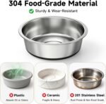 304 Food-Grade Stainless Steel Dog Bowls, Set of 2, 16 oz (2 Cups) Each, Dog Water Bowl & Dog Food Bowl for Small Dogs & Puppies, Also Cat Bowls for Cats & Kittens, Non-Slip Silicone, Dishwasher Safe - Image 6