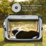 Lesure Portable Soft Collapsible Dog Crate for Medium Dogs, 30in Light Grey - Image 7