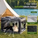 Portable Collapsible Soft Dog Crate for Medium Dogs, 30in Black - Image 2