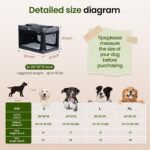 Portable Collapsible Soft Dog Crate for Medium Dogs, 30in Black - Image 3