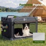 Portable Collapsible Soft Dog Crate for Medium Dogs, 30in Black - Image 4