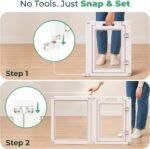 FXW AuraSpace Clear Acrylic Indoor Dog Playpen, 24" H, 12 Panels, White - Image 4