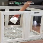 FXW AuraSpace Clear Acrylic Indoor Dog Playpen, 24" H, 12 Panels, White - Image 6