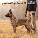 No Pull Dog Harness & 5FT Leash Set with Car Seatbelt Clip,Brown,L - Image 5