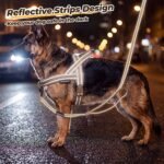 No Pull Dog Harness & 5FT Leash Set with Car Seatbelt Clip,Brown,L - Image 6