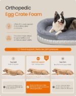 FEANDREA Orthopedic Dog Bed, 35" Dog Couch with Removable Washable Cover - Image 3