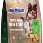 Nutri Bites Freeze Dried Beef Liver Dog & Cat Treats, Single Ingredient, 27 Ounce Bag