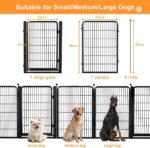Dog Fence Outdoor Pens Outside,Portable Dog Play Pen 40" H 8 Panels Pet Playpen Exercise Pens for Puppys Small Medium Large Dogs RV Camping Yard Garden Indoor Wide Gate - Image 5
