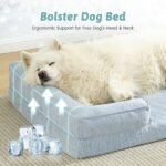 COZY KISS Orthopedic Dog Cooling Bed for Extra Large Dogs, XL 44x32 in Blue - Image 4