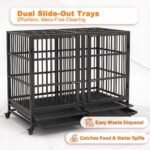 54" Heavy Duty Dog Crate with Divider Panel for Giant Dogs - Image 3