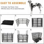 54" Heavy Duty Dog Crate with Divider Panel for Giant Dogs - Image 4