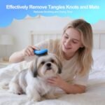 Small Dog Brush, Skin-friendly Soft Bristles (Blue) - Image 6