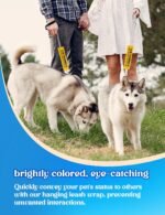 in Training Dog Leash Sleeve - Funny Yellow Alert Wrap with Hanging ID Patch | Ask Before Petting Service Dog Accessory, Perfect Pet Birthday Gift for Dog Owners - Image 3