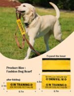 in Training Dog Leash Sleeve - Funny Yellow Alert Wrap with Hanging ID Patch | Ask Before Petting Service Dog Accessory, Perfect Pet Birthday Gift for Dog Owners - Image 6