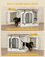 Hzuaneri 31.5 in Dog Crate Furniture Indoor Dog Kennel with 2 Feeding Bowls - Image 5