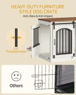 Hzuaneri 31.5 in Dog Crate Furniture Indoor Dog Kennel with 2 Feeding Bowls - Image 6