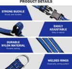 Martingale Collar for Dogs,Reflective Escape Proof,Blue,M - Image 3