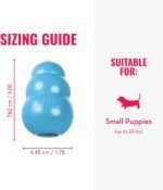 KONG Puppy, Natural Rubber Teething Chew Toy, for Small Puppies, Blue - Image 4