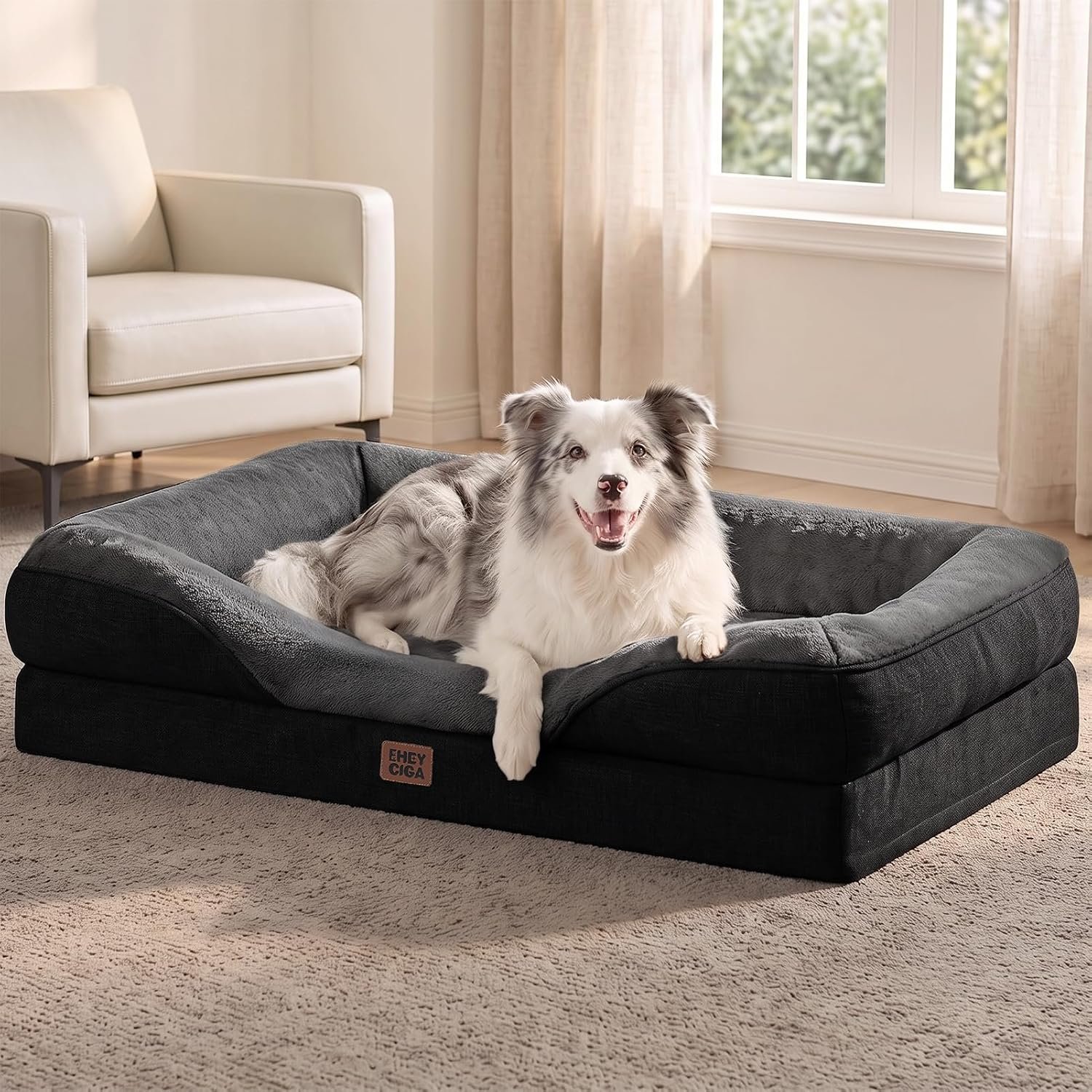 EHEYCIGA Orthopedic XL Dog Bed for Large Dog, Memory Foam Dog Couch EHEYCIGA Orthopedic XL Dog Bed for Large Dog, Memory Foam Dog Couch