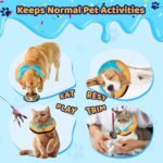 Grand Line Donut Inflatable Collar for Dogs and Cats, Soft Recovery Dog Cone After Surgery, Protective Pet Neck Cone for Small, Medium, Large Dogs, Not Block Vision (Blue, S) - Image 3