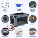 36 Inch Collapsible Soft Dog Crates with 3-Door & Mesh Windows for Travel - Image 4