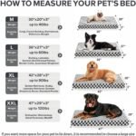 JOEJOY Dog Bed for Large Dogs, XLarge Orthopedic Dog Bed with Removable Washable Cover, Cute Modern Plush & Memory Egg Crate Foam Dog Bed, 42 x 28 inch, Grey - Image 5