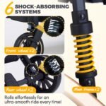 Pet Stroller for Small Dogs Cats, 6 Shock Absorption System - Image 4