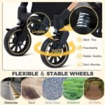 Pet Stroller for Small Dogs Cats, 6 Shock Absorption System - Image 5
