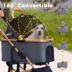 Pet Stroller for Small Dogs Cats, 6 Shock Absorption System - Image 8