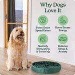 Reggie Snuffle Mat for Dogs, for Calming Support, Reducing Speed Eating, and Mental Stimulation, Durable & Easy to Clean Sniff Mat for Dogs, 20" Large Diameter, Dog Enrichment Toys, Hunter Green - Image 3
