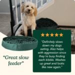 Reggie Snuffle Mat for Dogs, for Calming Support, Reducing Speed Eating, and Mental Stimulation, Durable & Easy to Clean Sniff Mat for Dogs, 20" Large Diameter, Dog Enrichment Toys, Hunter Green - Image 6